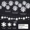 24PCS Snowflake Garland Christmas Decorations (Antique White 24)